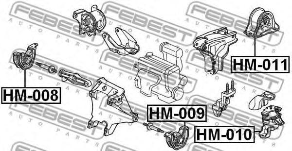 Подушка двигателя задняя HONDA (50810ST0980) - Японія