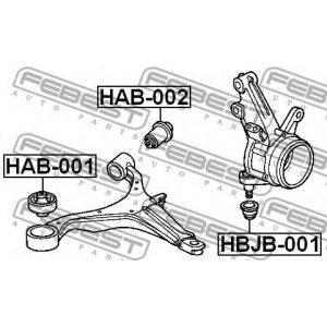 Сайлентблок переднего нижнего рычага задний HONDA (51392S5A004)  -  Японія