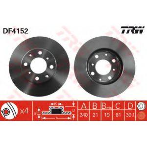 Диск гальмівний передній TRW (DF4152) - Німеччина